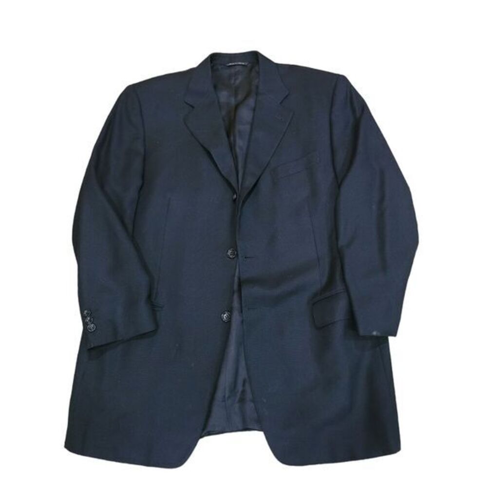 Canali Proposta Mens‎ Navy Blue 100% Wool 3 Button Blazer Sport Coat Italy 52